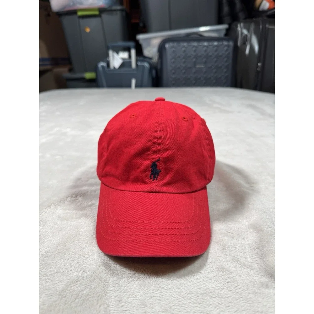 Vintage Polo Ralph Lauren Hat Boys 4-7 Red Cotton